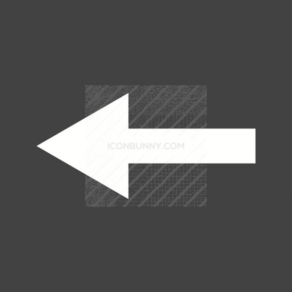 600x600 Left Arrow Glyph Inverted Icon