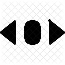 256x256 Scroll Left Right Icon Of Glyph Style