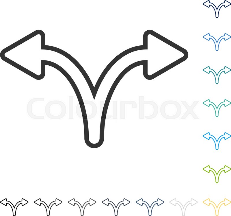 800x747 Split Arrow Left Right Icon Vector Stock Vector Colourbox