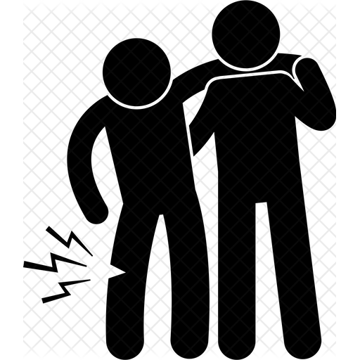 512x512 Broken Leg Icon Of Glyph Style