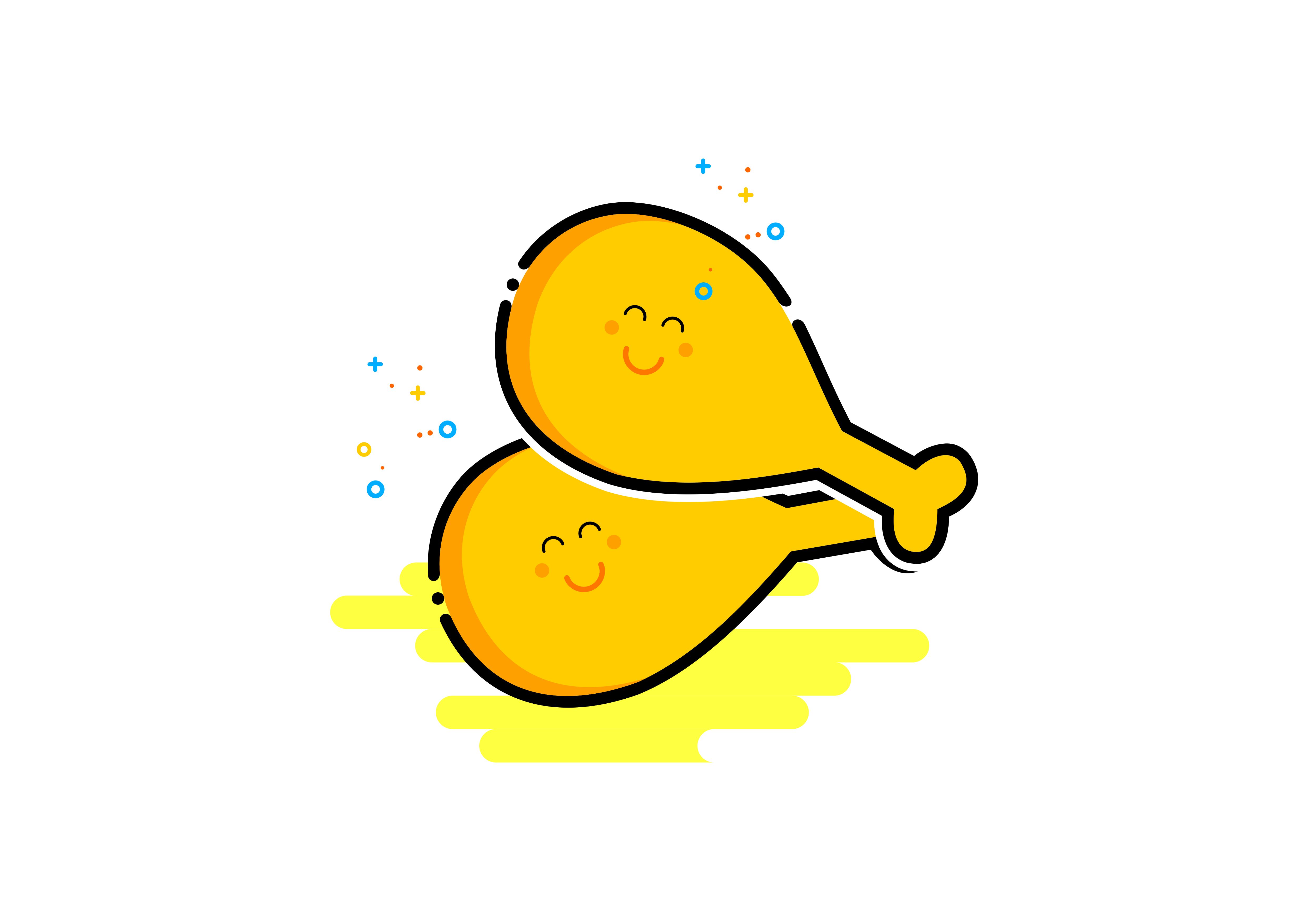 5000x3500 Chicken Leg Icon Vector, Filled Flat Sign, Mbe Style Logo Graphic