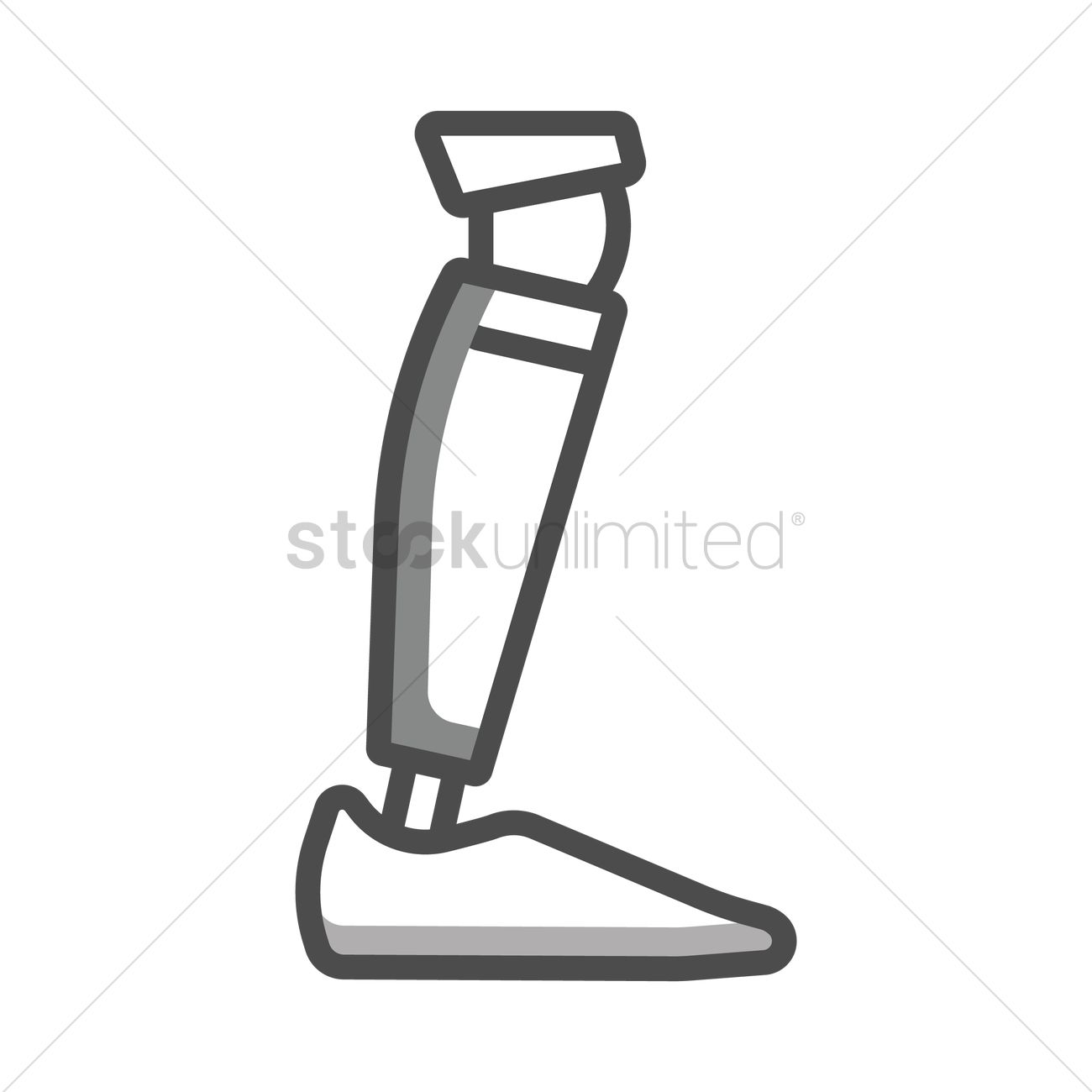 1300x1300 Prosthetic Leg Icon Vector Image