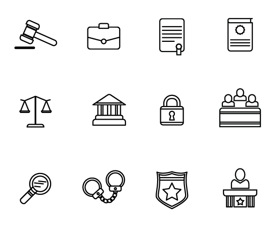 548x452 Free Legal Line Icons On Behance