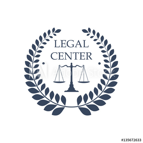500x500 Legal Center Vector Icon Law Justice Scales Symbol