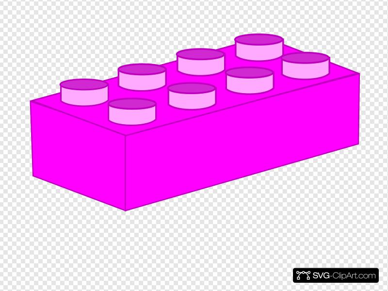 800x600 Hot Pink Lego Brick Clip Art, Icon