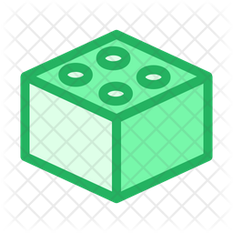 256x256 Lego Brick Icon Of Colored Outline Style