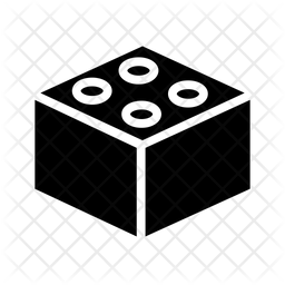 256x256 Lego Brick Icon Of Glyph Style
