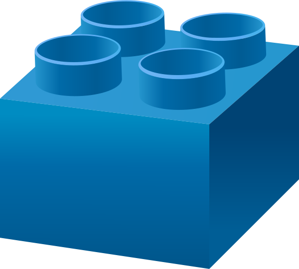 600x541 Blue Lego Brick Vector Data For Free