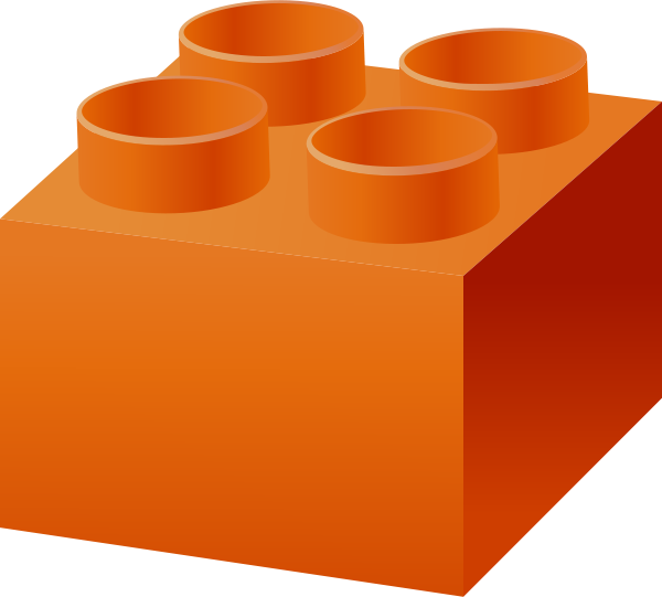600x541 Orange Lego Brick Vector Data For Free