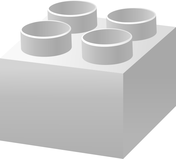 600x541 White Lego Brick Vector Data For Free