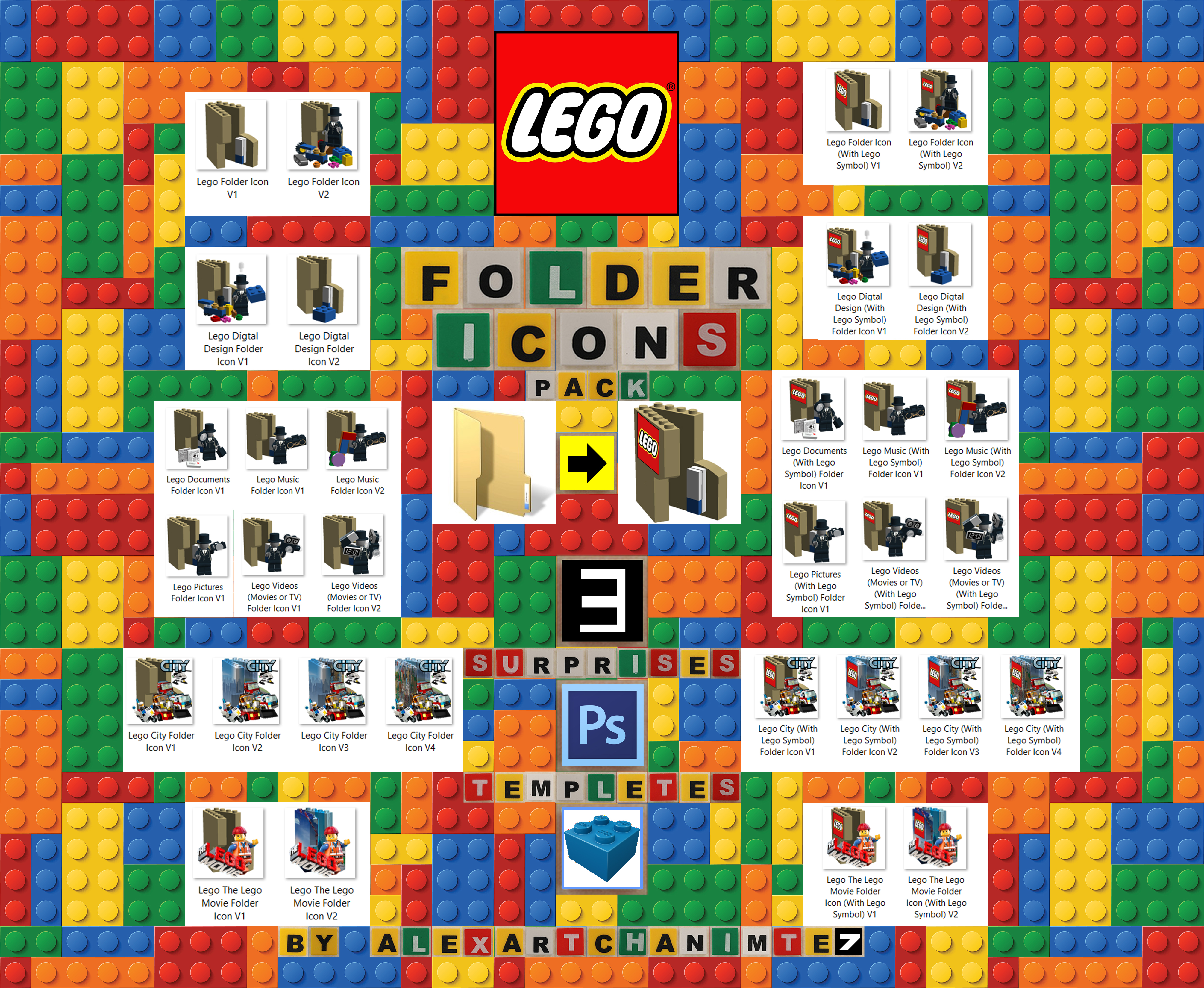 4022x3300 Lego Folder Icons Packs