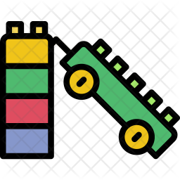 256x256 Lego Icon Of Colored Outline Style