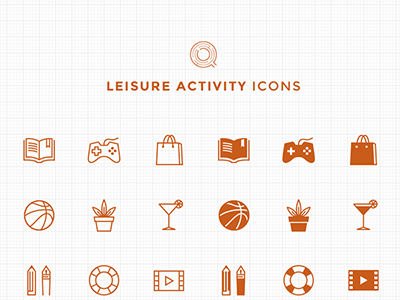 400x300 Free Line And Filled Leisure Activity Icons Sketch Freebie
