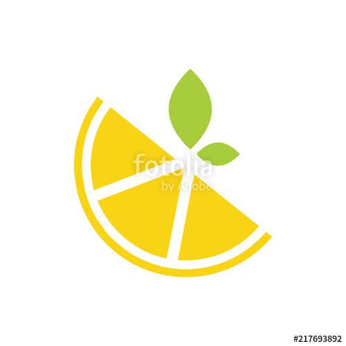500x500 Lemon Icon, Citrus Fruit On White Background Stock Image