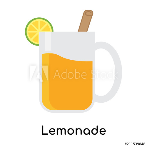 500x500 Lemonade Icon Vector Sign And Symbol Isolated On White Background