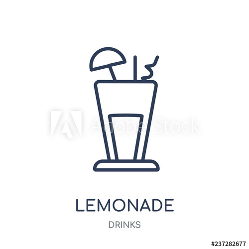 500x500 Lemonade Icon Lemonade Linear Symbol Design From Drinks