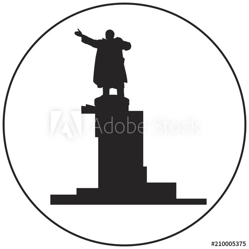 500x500 Vladimir Lenin Monument Vector Icon From Saint Petersburg Russian