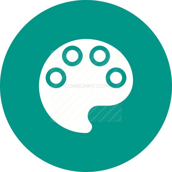 600x600 Color Lens Flat Round Icon