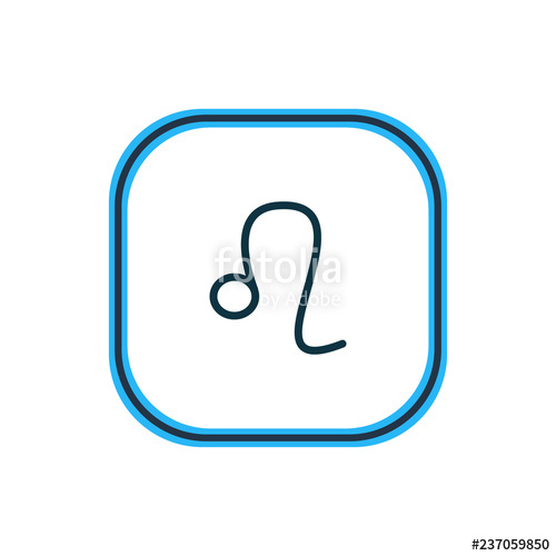 500x500 Vector Illustration Of Leo Icon Line Beautiful Astrology Element