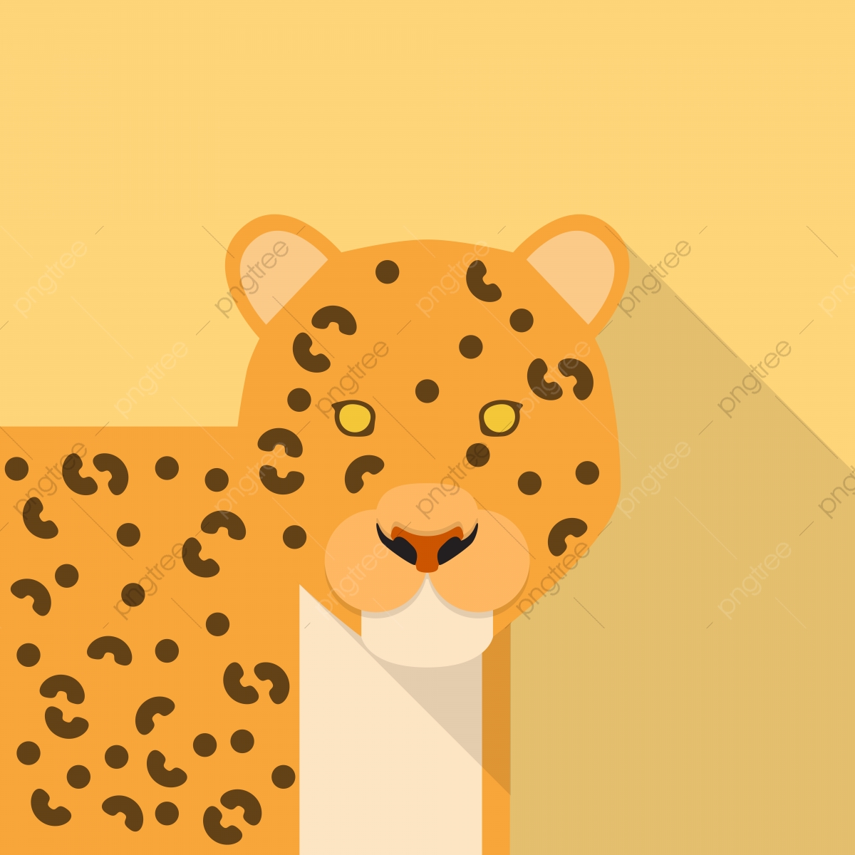 1200x1200 Leopard Icon, Leopard, Illustration, Cat Png And Vector