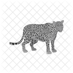 256x256 Leopard Icon Of Flat Style