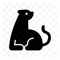 256x256 Leopard Icon Of Glyph Style