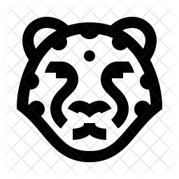 256x256 Leopard Icon Of Line Style