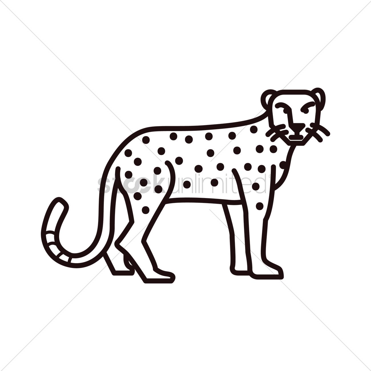 1300x1300 Leopard Icon Vector Image