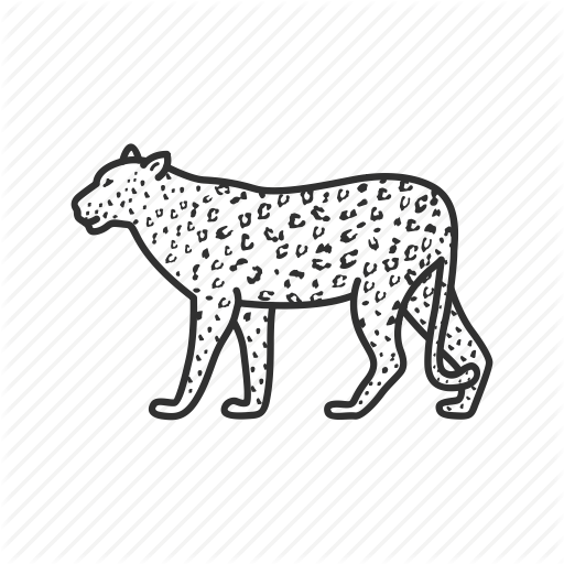 512x512 Big Cat, Carnivore, Cat, Emoji, Feline, Leopard, Walking Leopard Icon