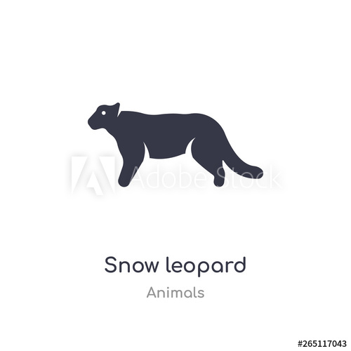 500x500 Snow Leopard Icon Isolated Snow Leopard Icon Vector Illustration