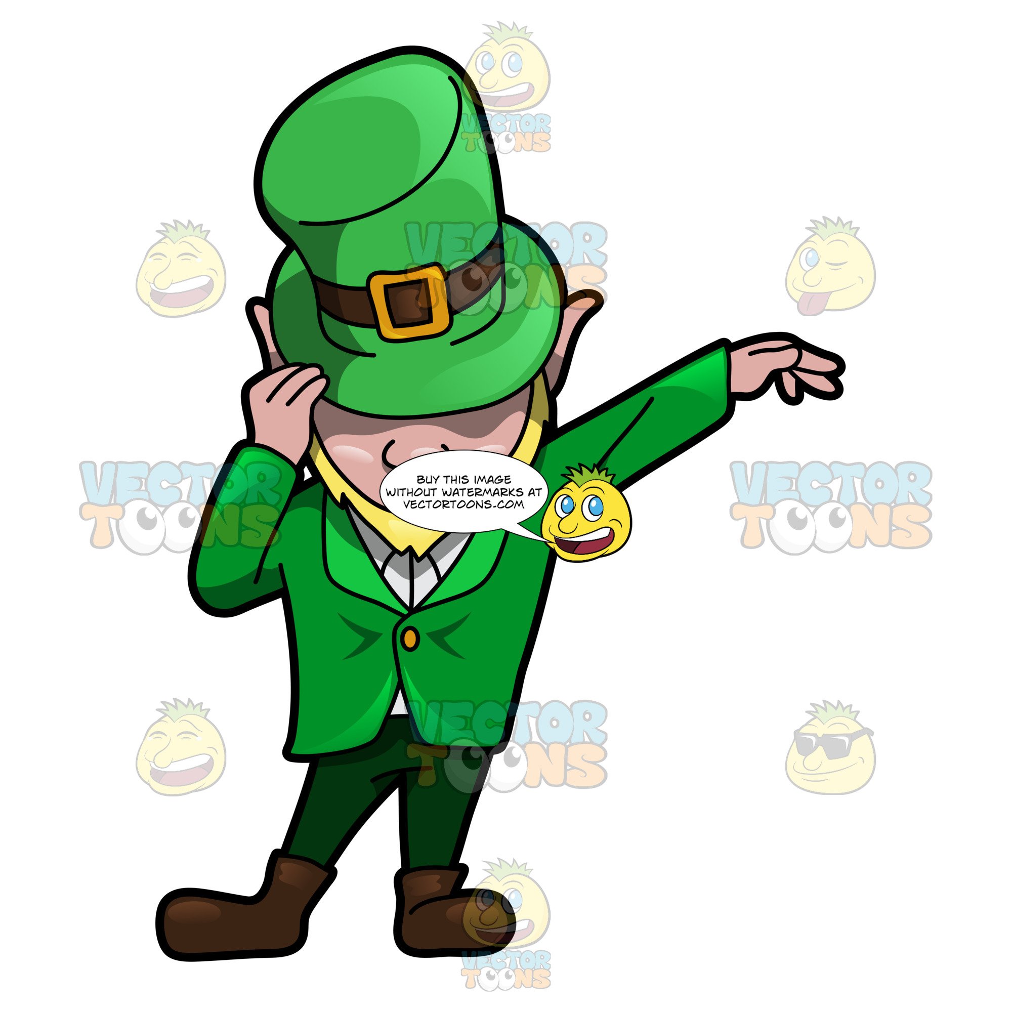 2000x2000 A Leprechaun Impersonating A Popular Pop Icon Clipart Cartoons