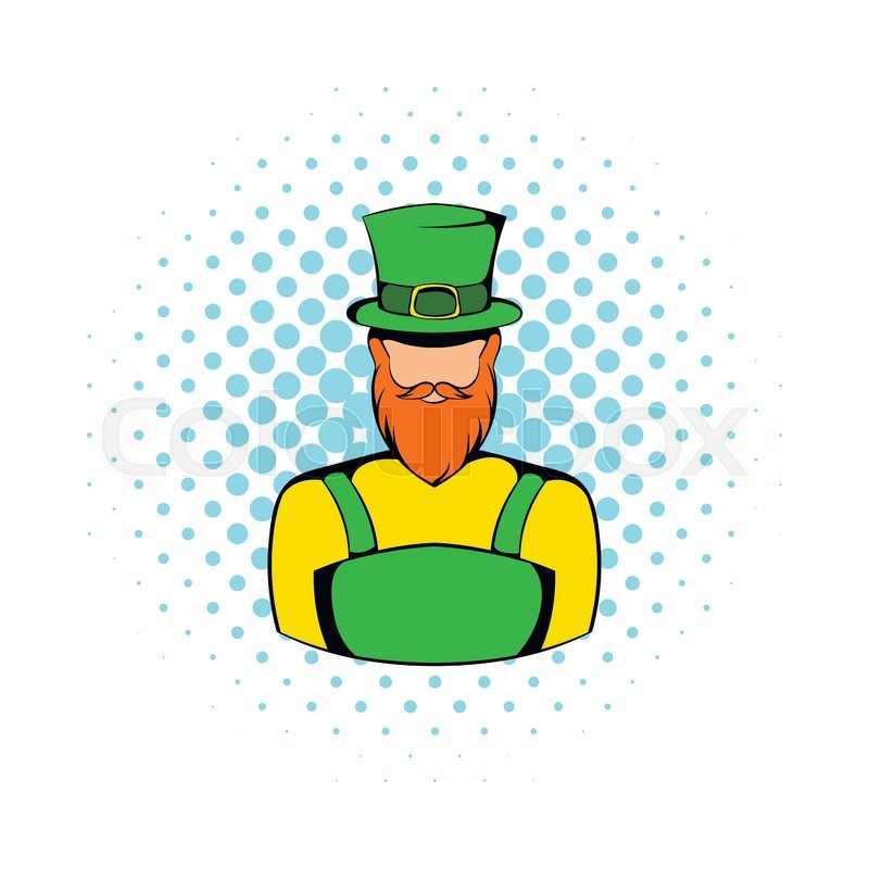 800x800 Irish Leprechaun Icon In Comics Style Stock Vector Colourbox