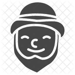 256x256 Leprechaun Icon Of Glyph Style