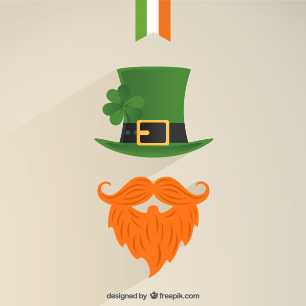 626x626 Leprechaun Icon With A Green Hat And Bushy Red Beard Vector Free
