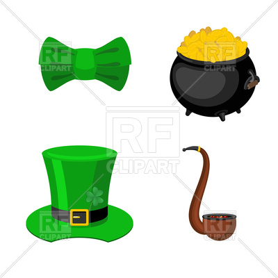 400x400 St Patrick's Day Icon Set Leprechaun Accessory Vector Image