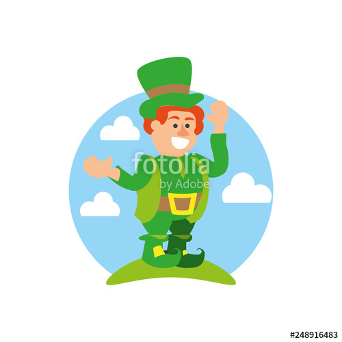 500x500 Leprechaun With Landscape Icon Stock Image And Royalty Free