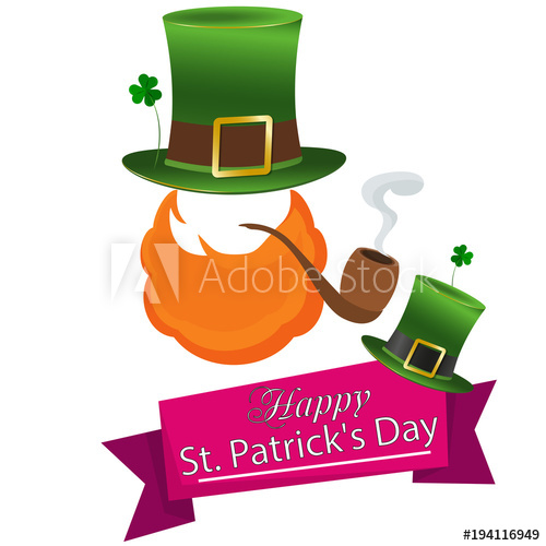 500x500 Modern Flat Design Icon On Saint Patrick's Day Character
