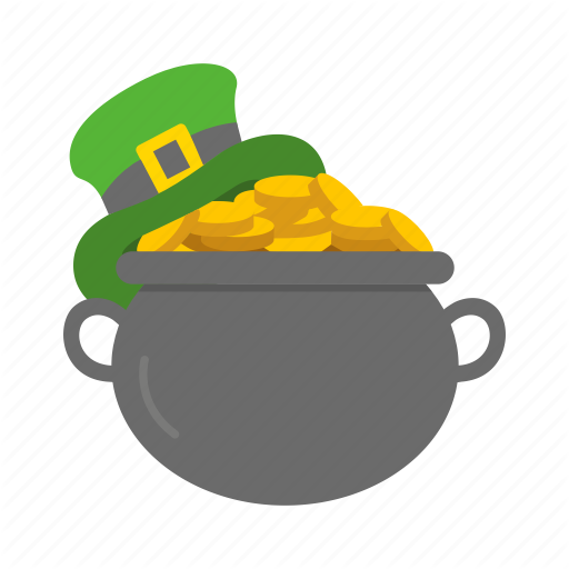 512x512 Celebration, Coin, Feast, Gold, Leprechaun Flat, Pot Of Gold Icon
