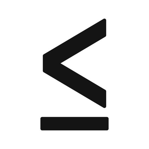 490x490 Less Than Or Equal To Vector Icon