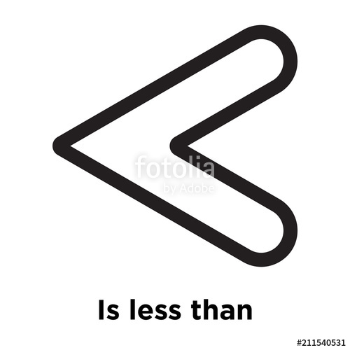 500x500 Is Less Than Sign Icon Vector Sign And Symbol Isolated On White