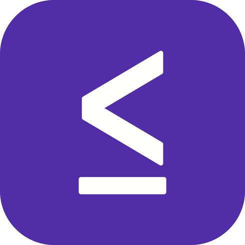 490x490 Less Than Or Equal To Vector Icon