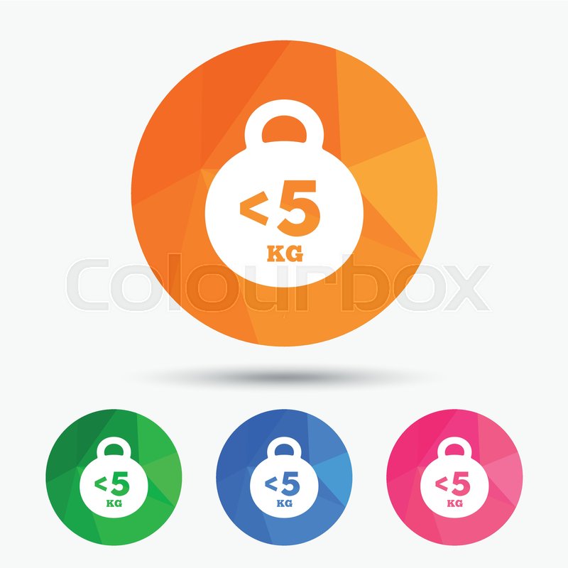 800x800 Weight Sign Icon Less Than Kilogram Stock Vector Colourbox