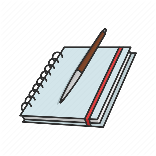 512x512 Book, Journal, Lesson Plan, Notebook, Notes, Pen, Teacher Icon