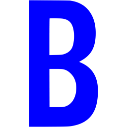 256x256 Blue Letter B Icon