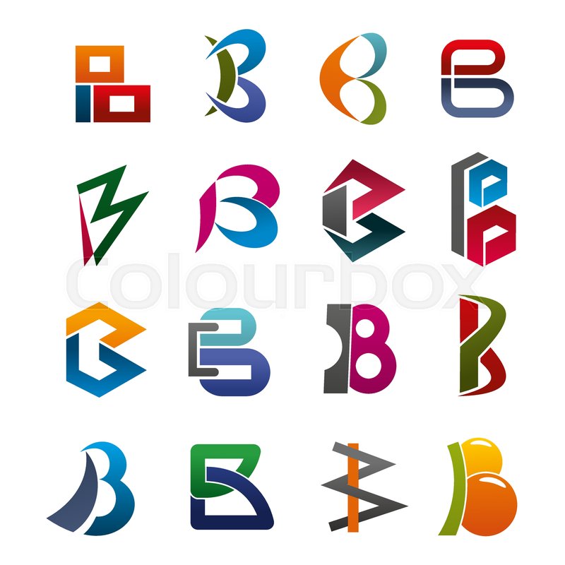 800x800 Letter B Icon With Modern Font Type Stock Vector Colourbox