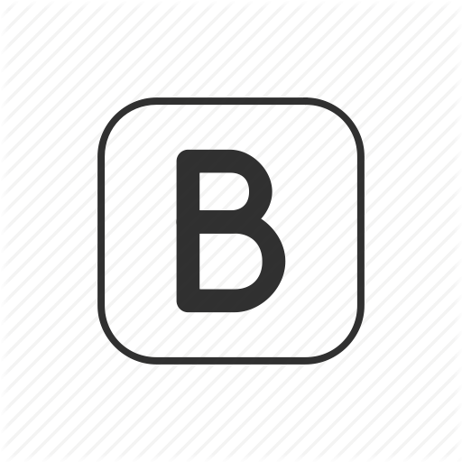 512x512 Alphabet, B, B Button, Bold, Capital B, Letter B Icon