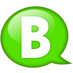 256x256 Alphabet, Letter, B Icon Free Of Speech Balloon Green Icons