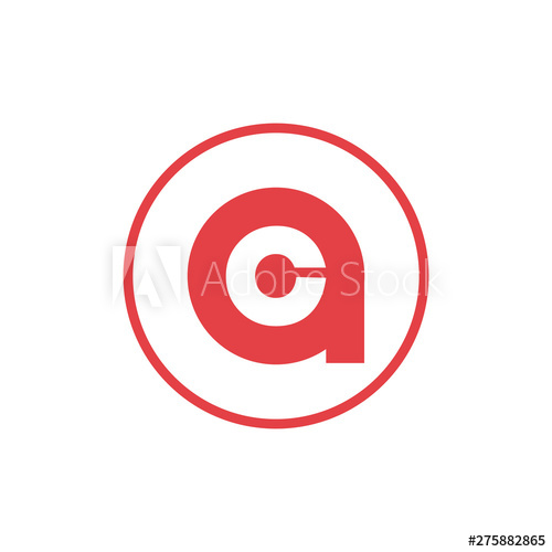 500x500 Vector Illustration Letter A Negative Space Letter C Icon Logo