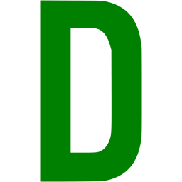 256x256 Green Letter D Icon