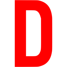 256x256 Red Letter D Icon